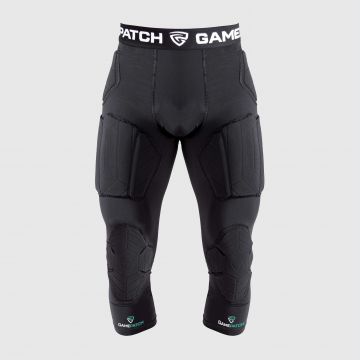PADDED 3/4 TIGHTS WITH FULL PROTECTION /BLK